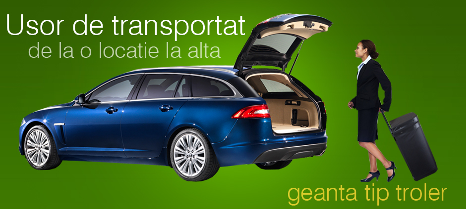 geanta de transport tip troler pop-up display